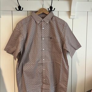 Ariat Short Sleeve Button-Down Carmelo brown  Print size medium